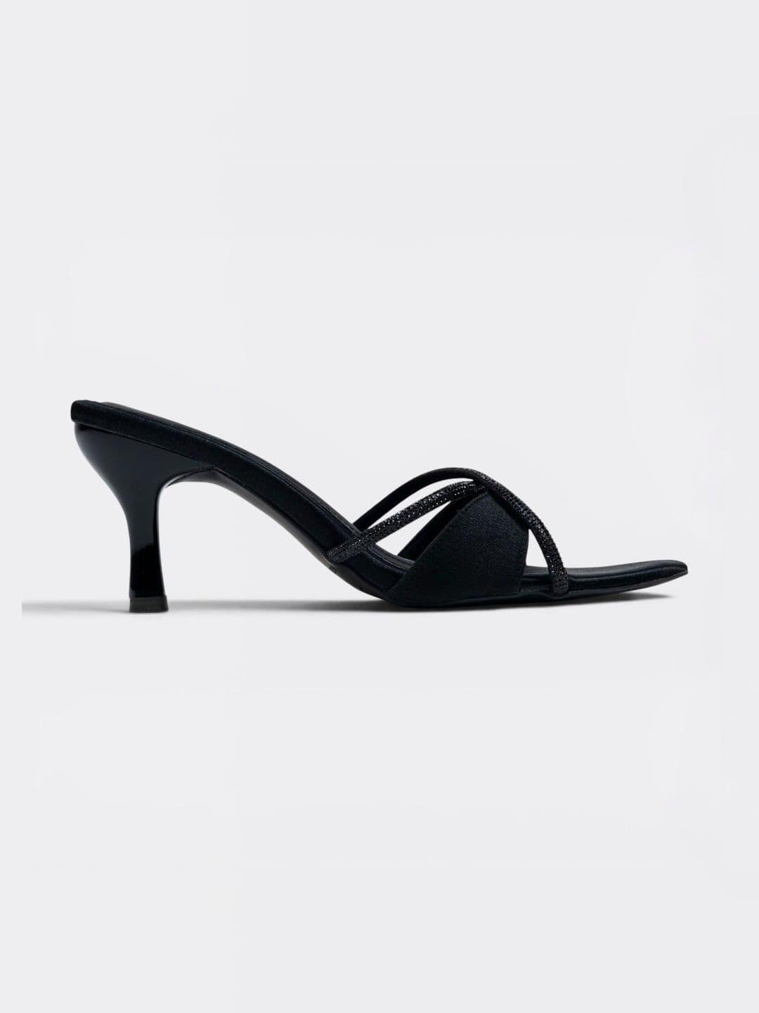CHLLEN Textured Slim Heeled Mules