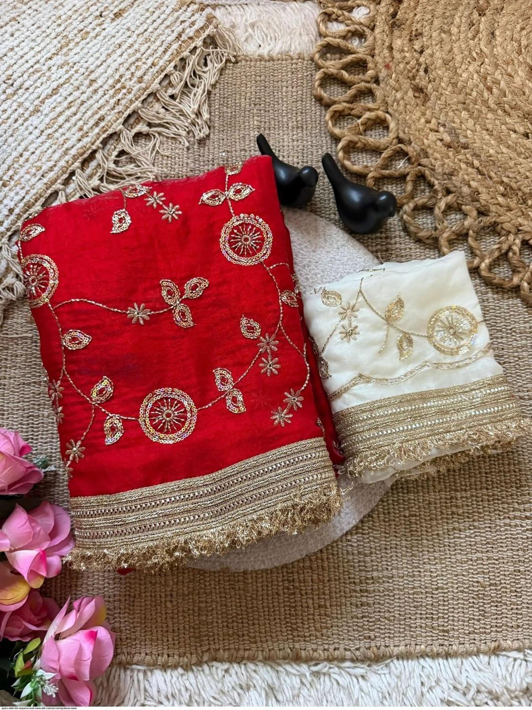 Zili Embellished Embroidered Banarasi Saree