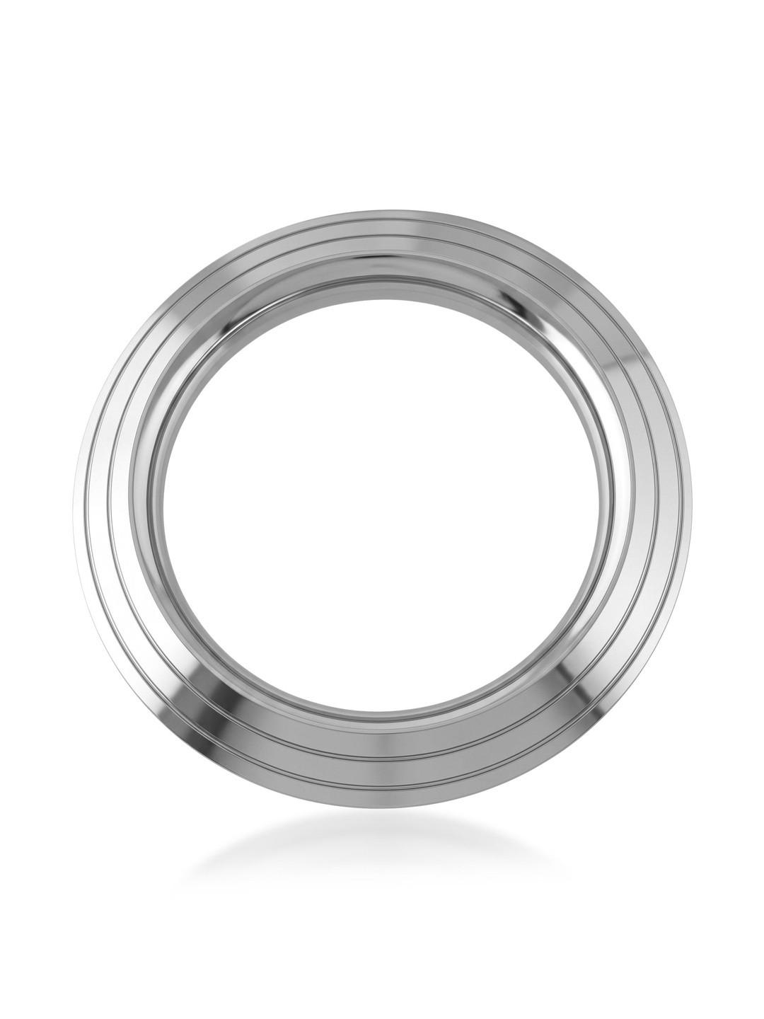 MEMOIR Men Brass Silver-Plated Kada Bracelet