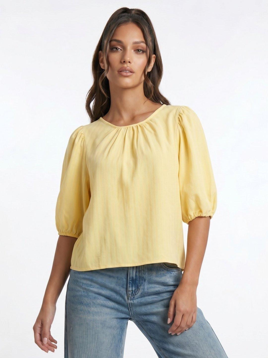 glitchez Self Designed Puff Sleeve Top