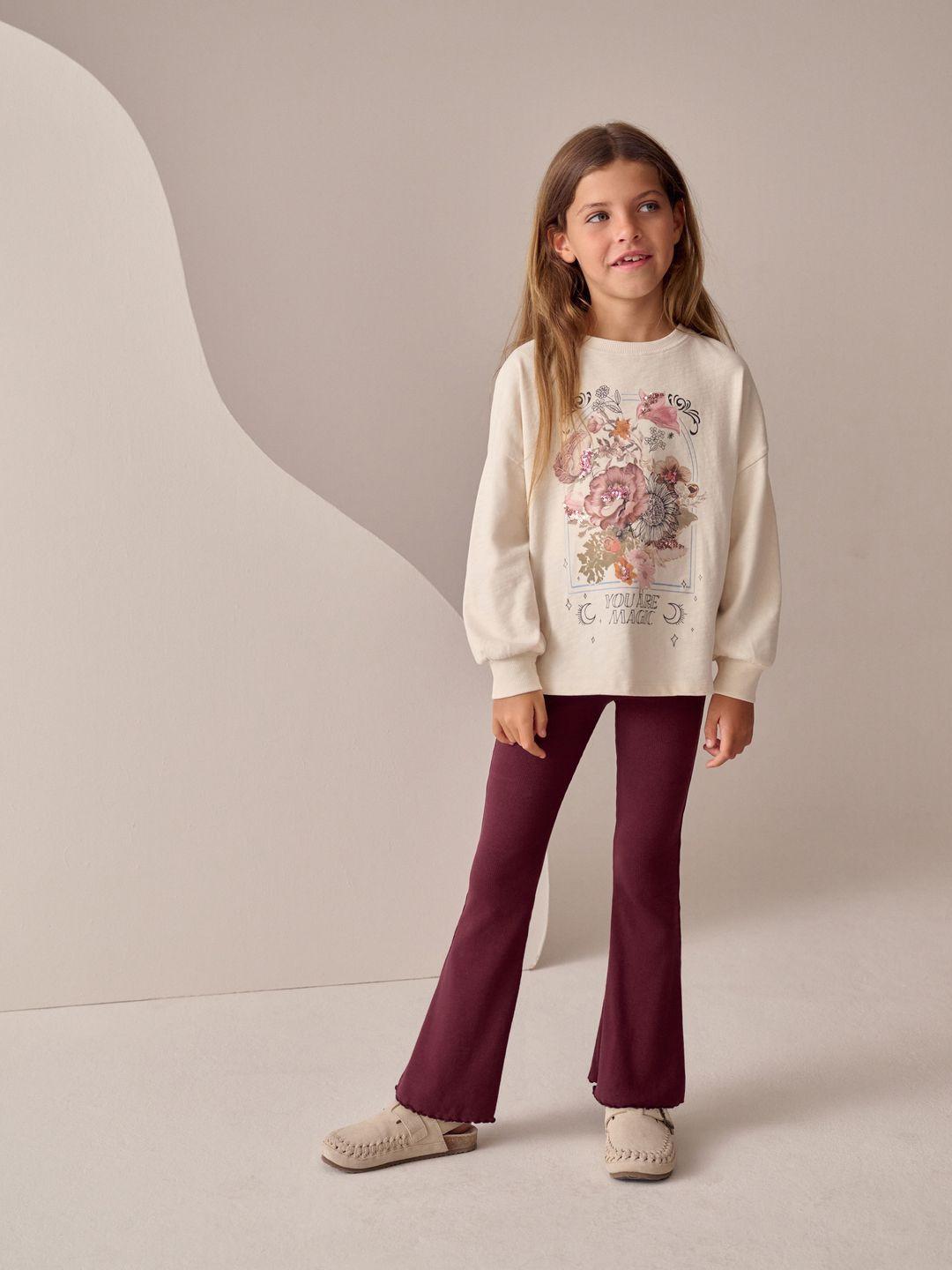 NEXT Girls Cotton Striped Leggings