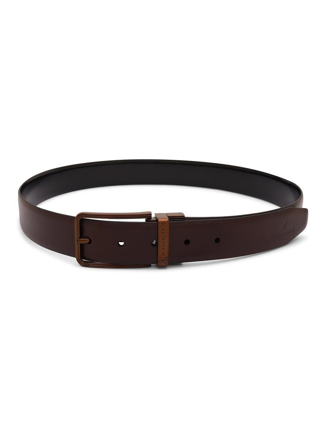 Blackberrys Men Textured Leather Reversible Formal Belt