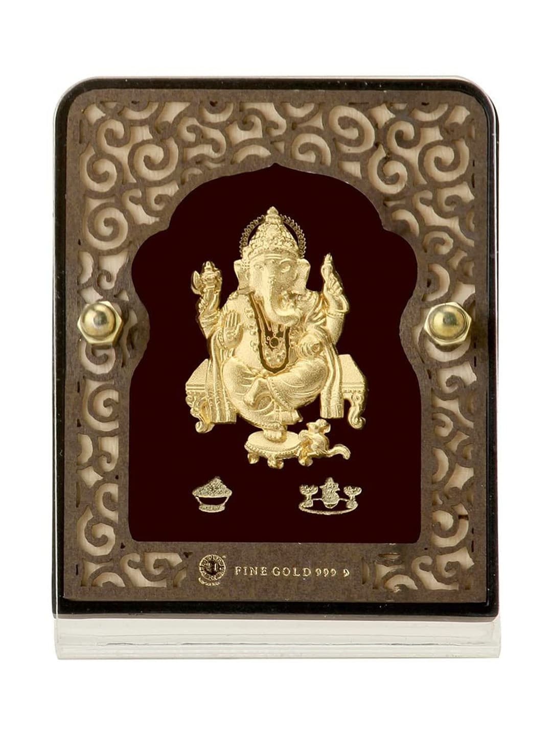 Aarya24KT Brown 1 Pieces Glass Table Photo Frames