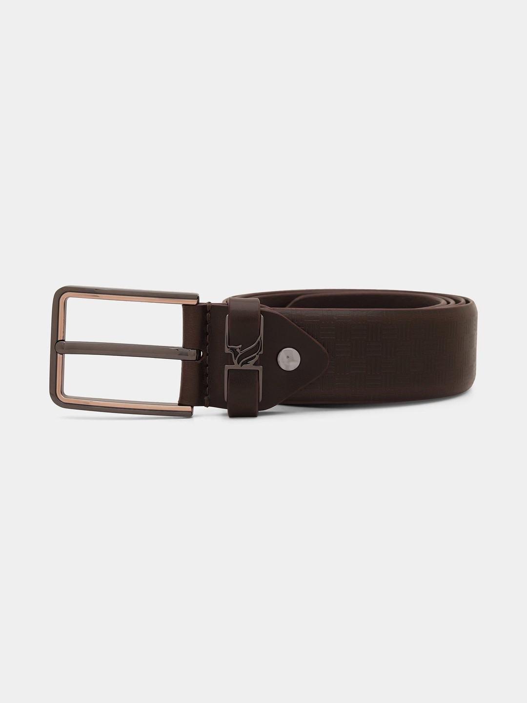 Blackberrys Men Textured Leather Formal Belt