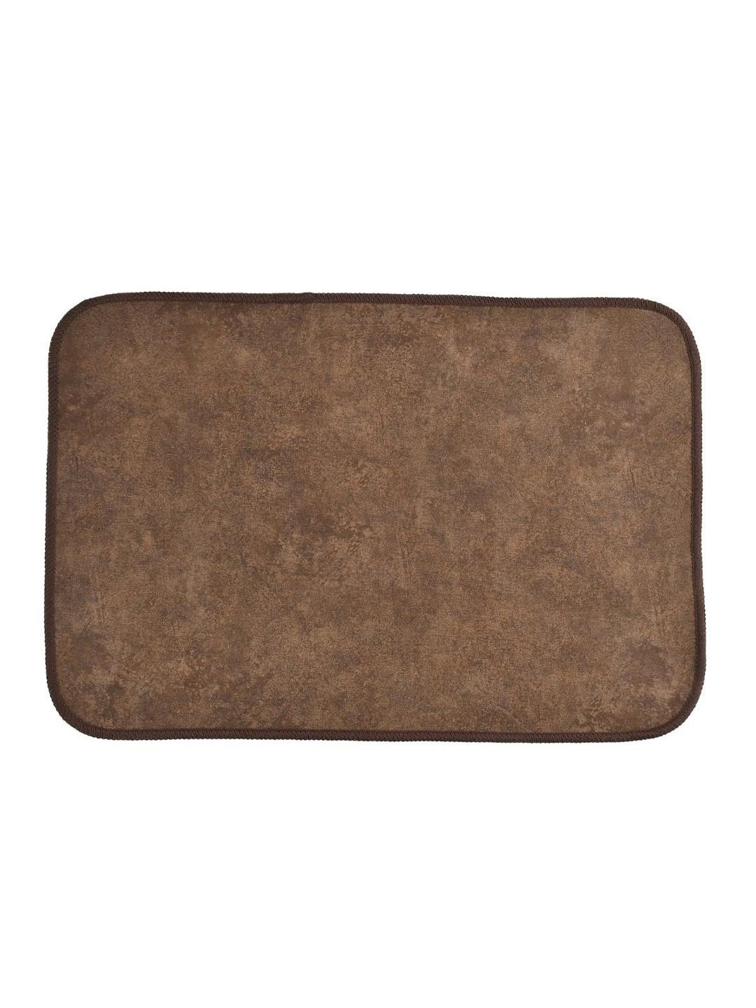 Florida Coffee Brown Self Designed Anti Skid Indoor Doormats