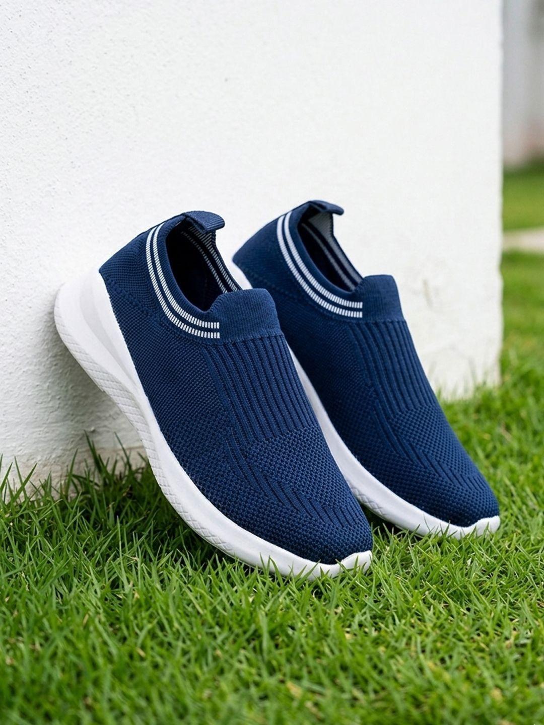 Khadims Women Navy Blue Textile Walking Non-Marking Shoes