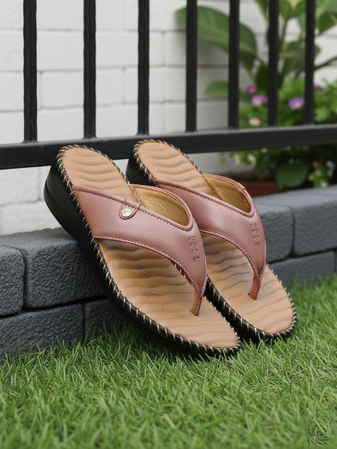 Khadims Leather Wedge Sandals