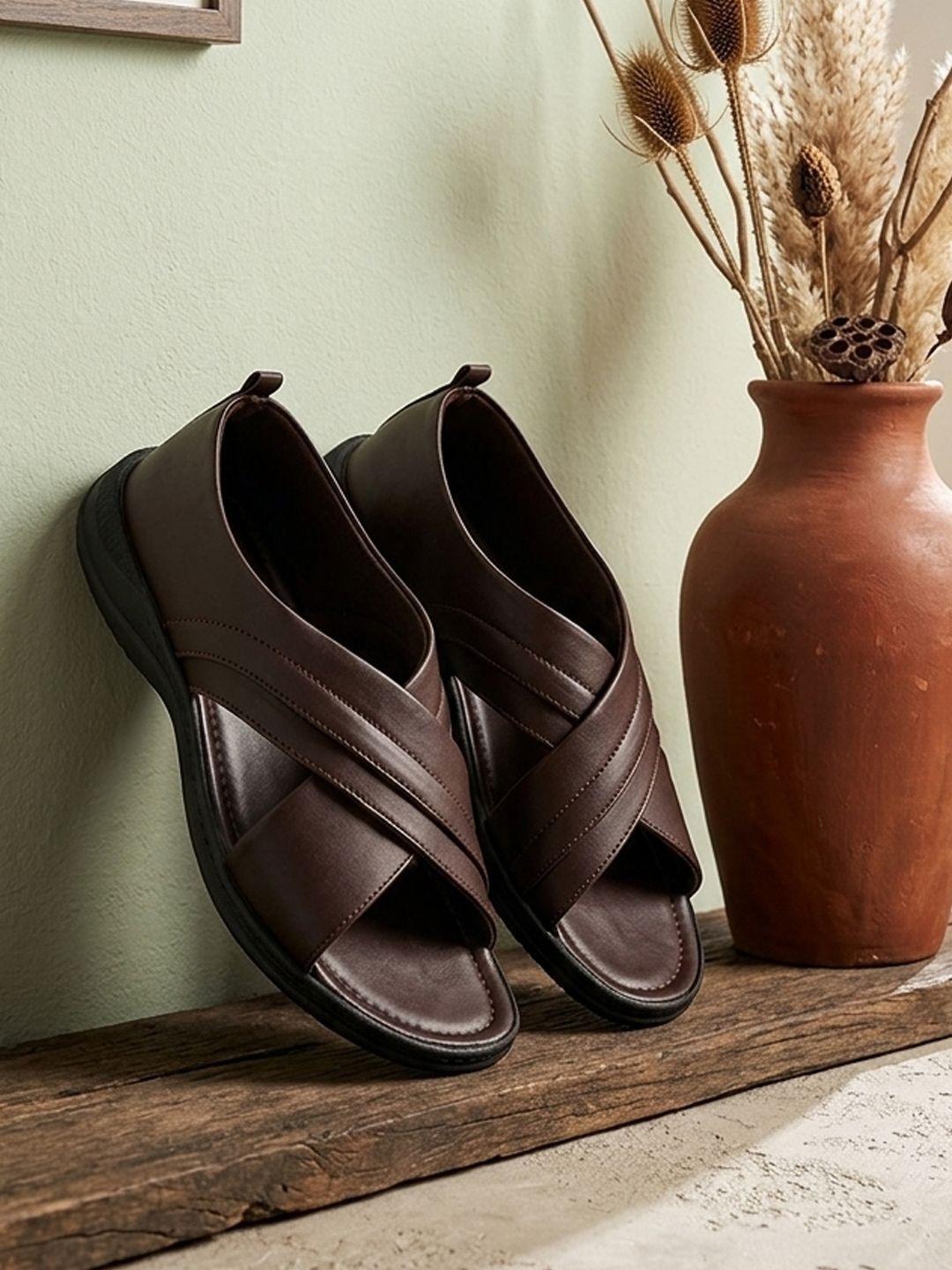 Khadims Men Brown Comfort Sandals