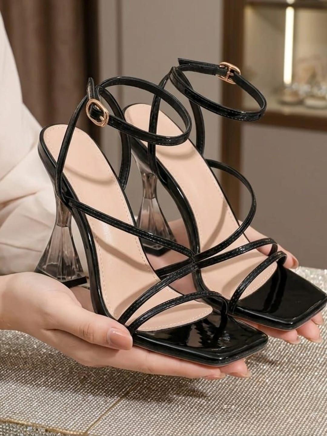 SELDOFIT Party Block Sandals with Buckles