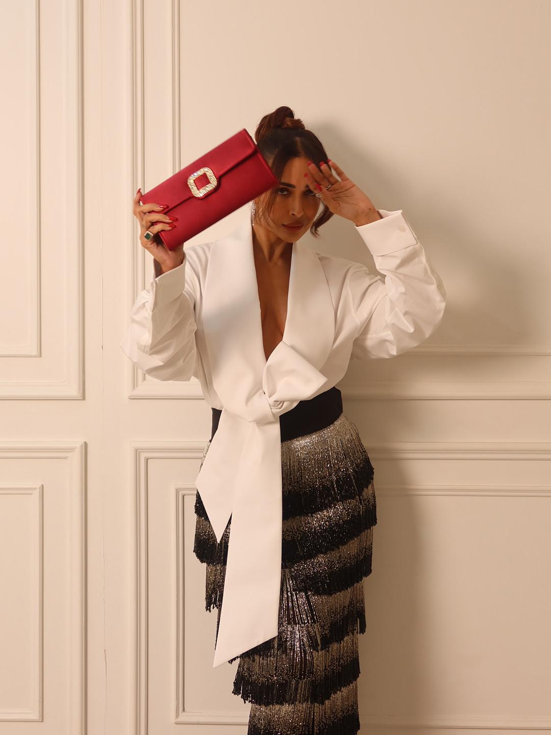 MAEJOY Embellished Envelope Clutch