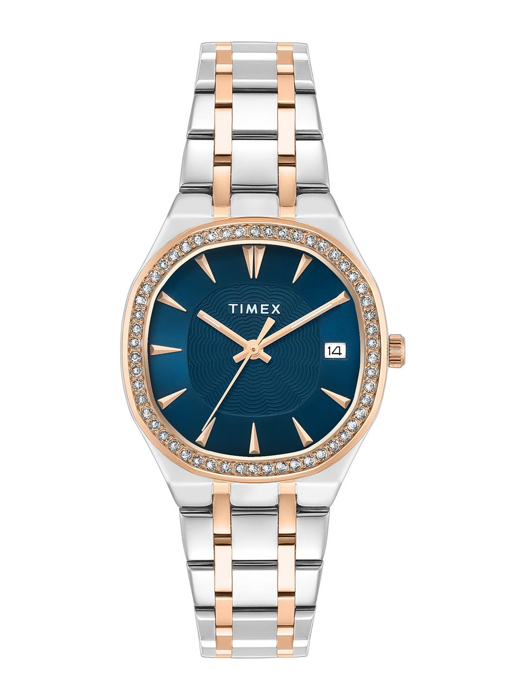 Timex Women Dial & Stainless Steel Bracelet Style Straps Analogue Watch TWEL29603
