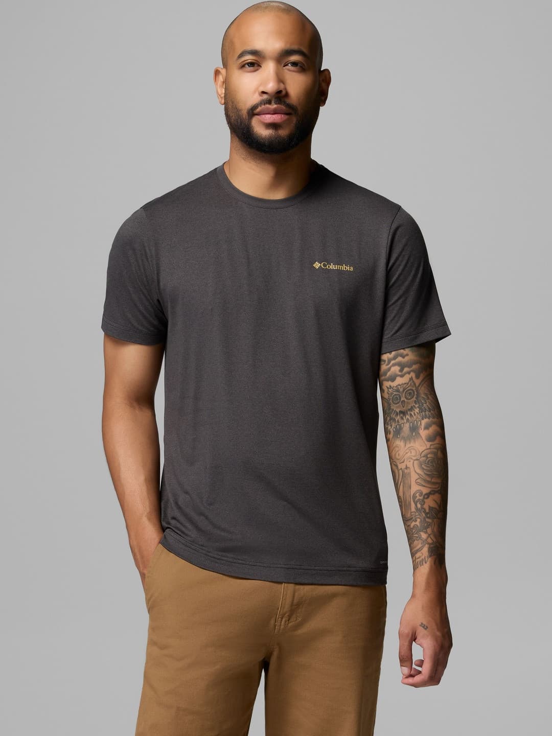 Columbia Men Brand Logo Printed Slim Fit T-shirt