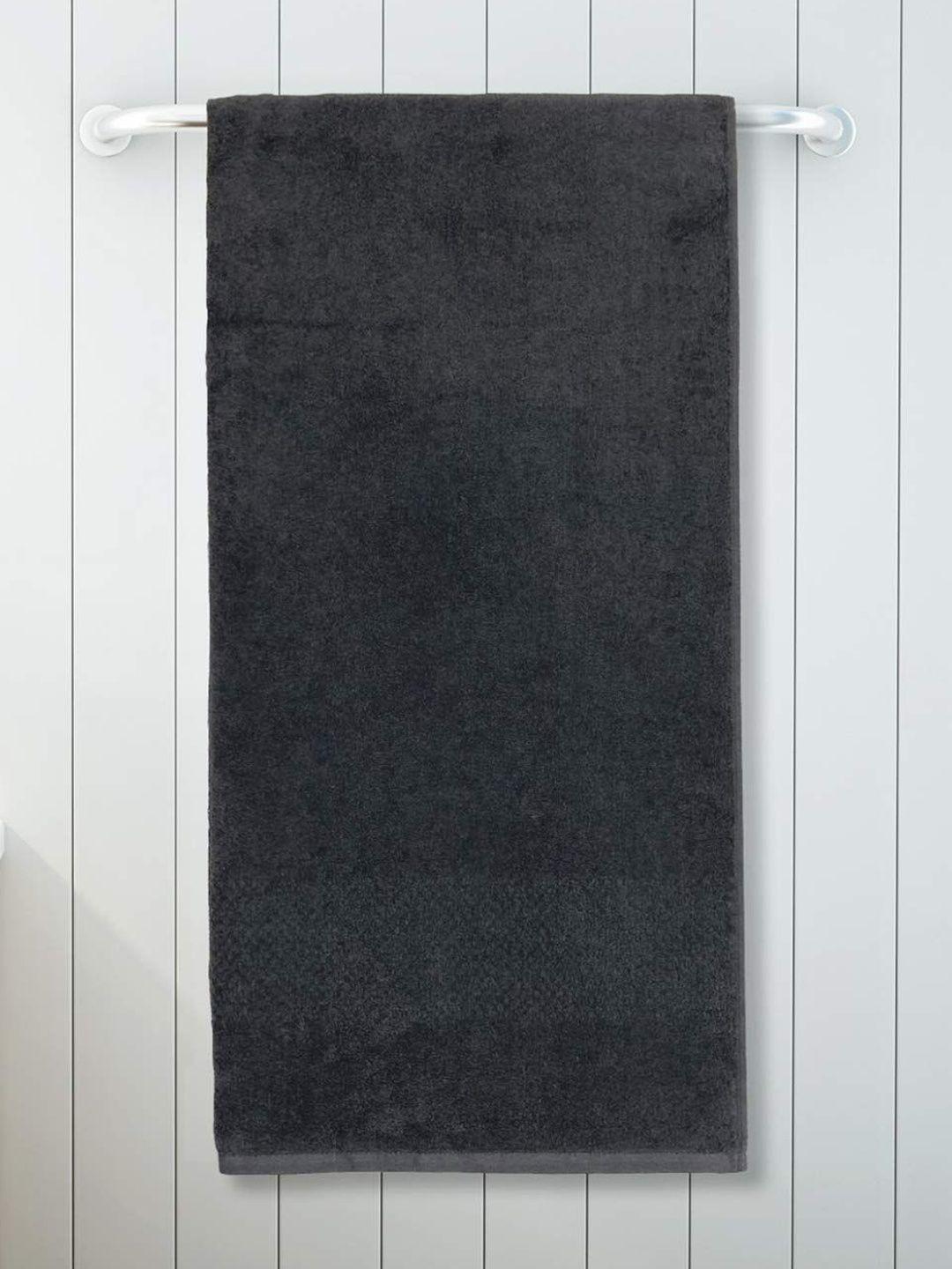 SPACES Grey 1 Cotton 450 GSM Bath Towel