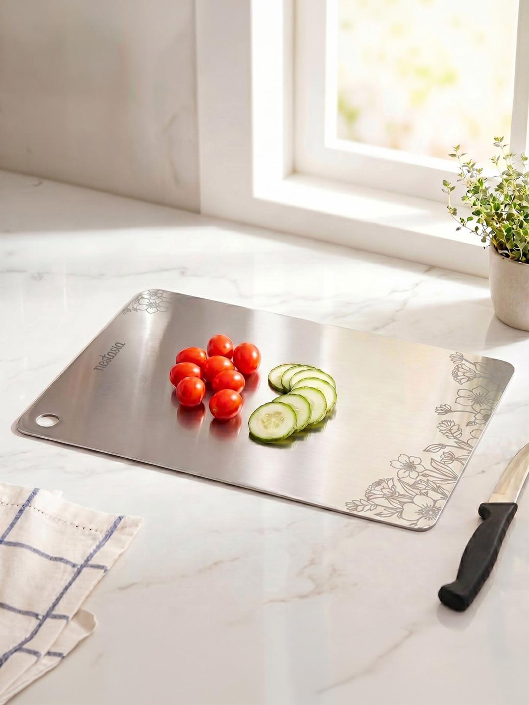 Nestasia Engraved Stainless Steel Chopping Board