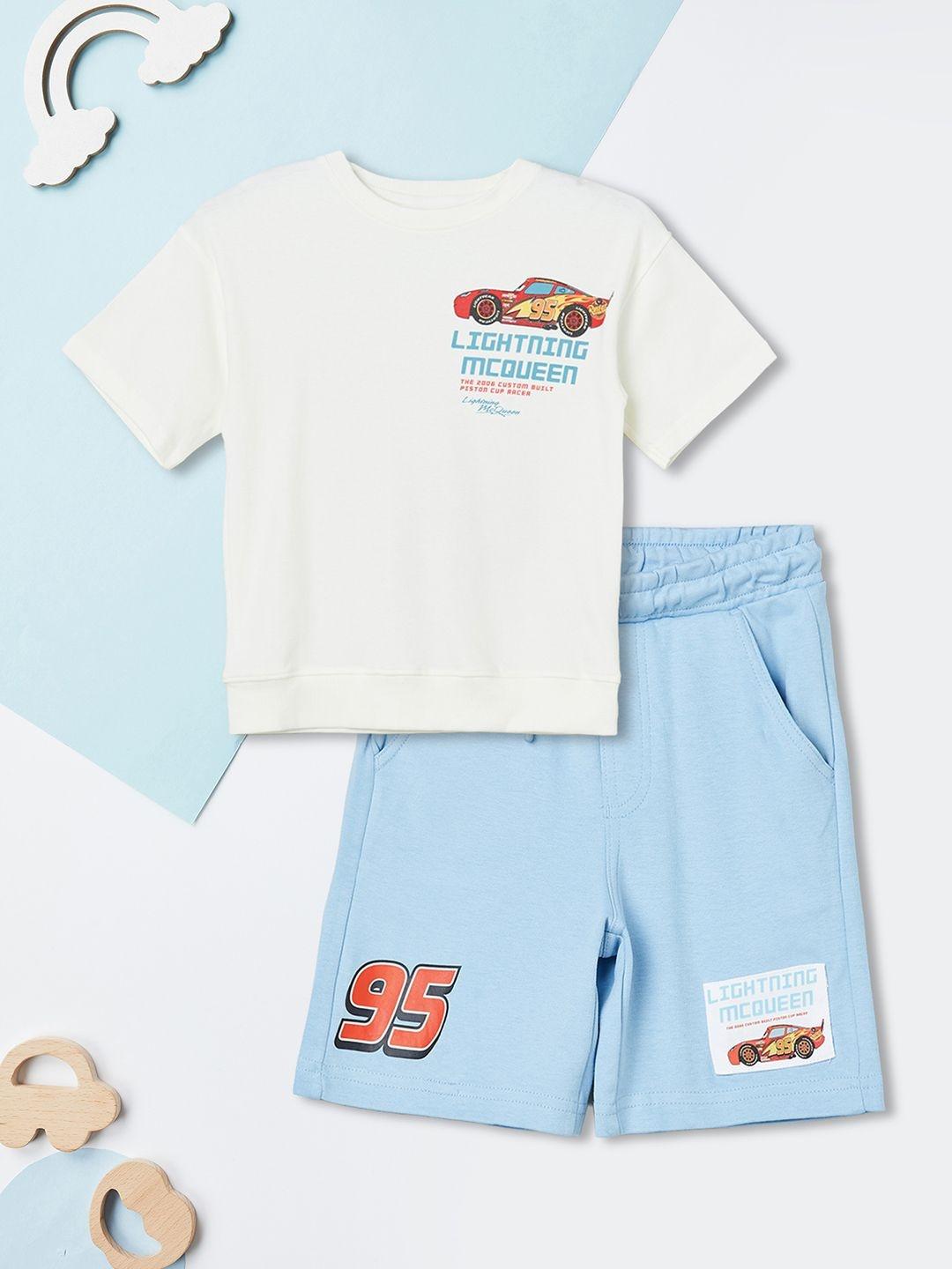max Boys Printed T-shirt with Shorts