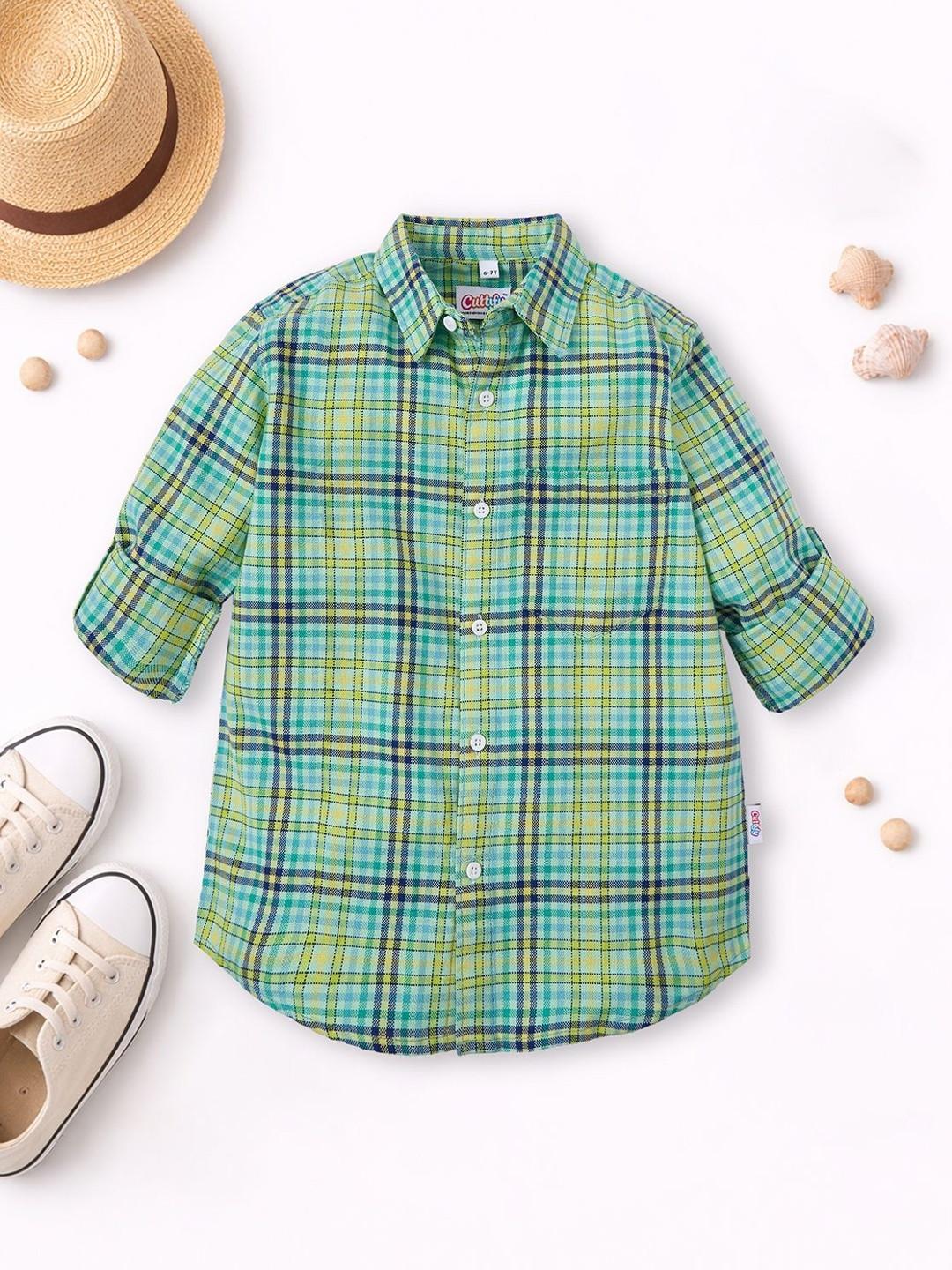 Cuttyfy Boys Comfort Checked Casual Shirt