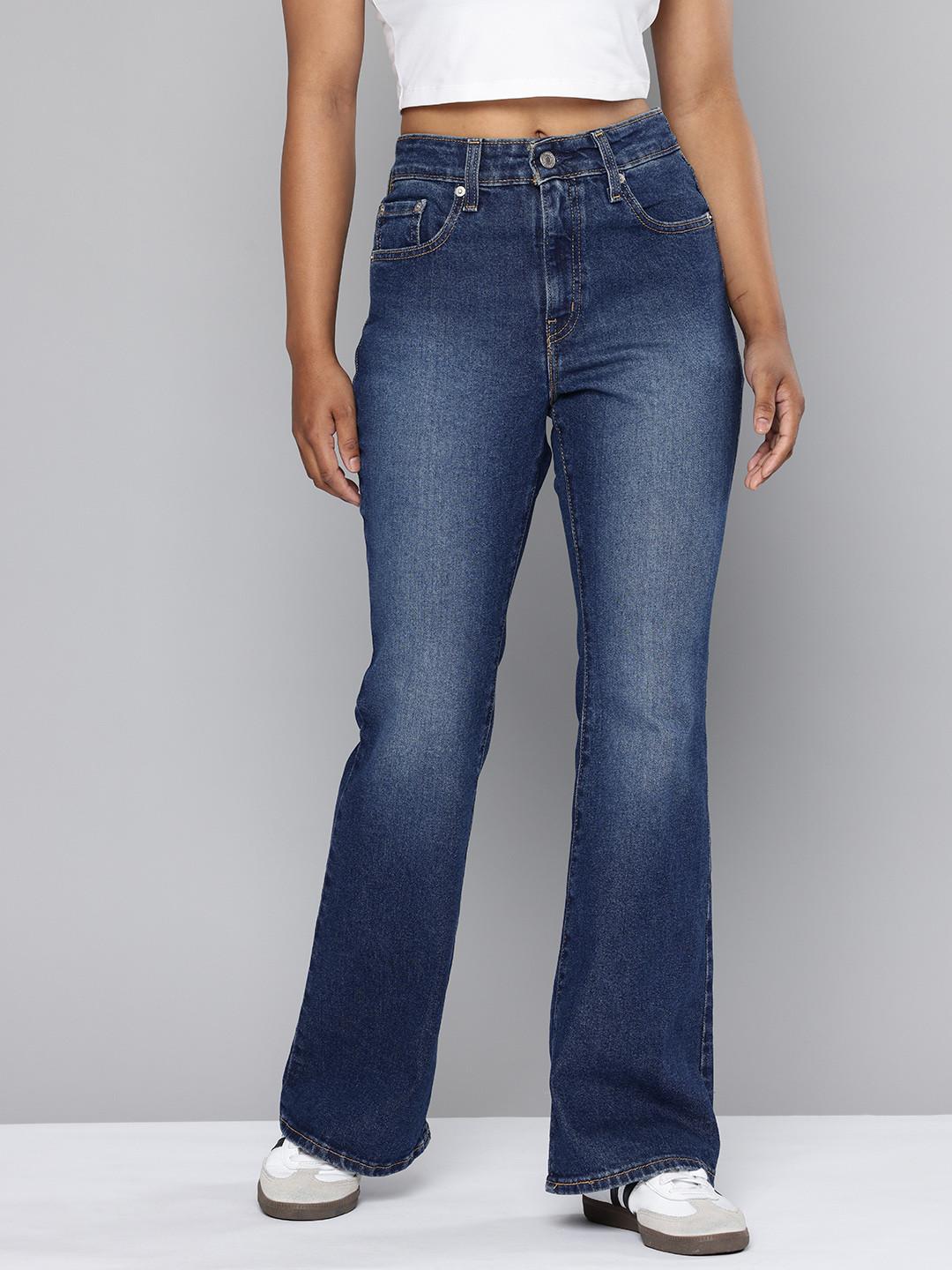 Levis Women 726 FlaredFit High-Rise Light Fade Stretchable Jeans