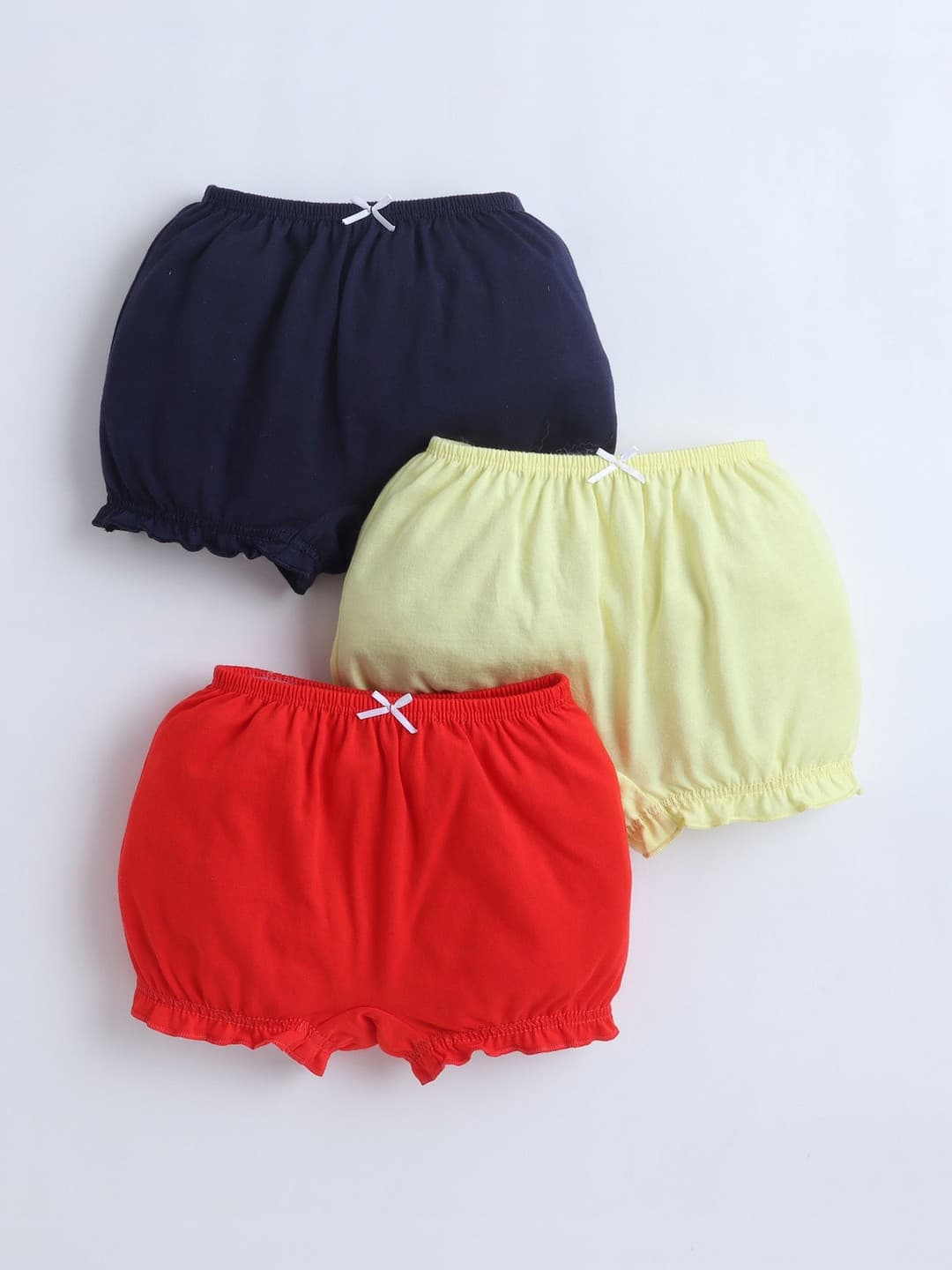BUMZEE Girls Pack of 3 Frills Cotton Basic Briefs