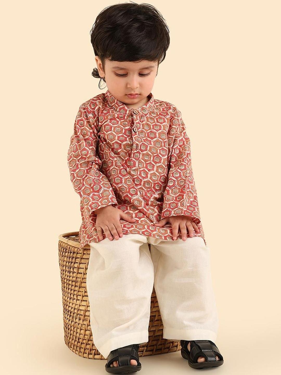 Fabindia Boys Geometric Printed Kurta