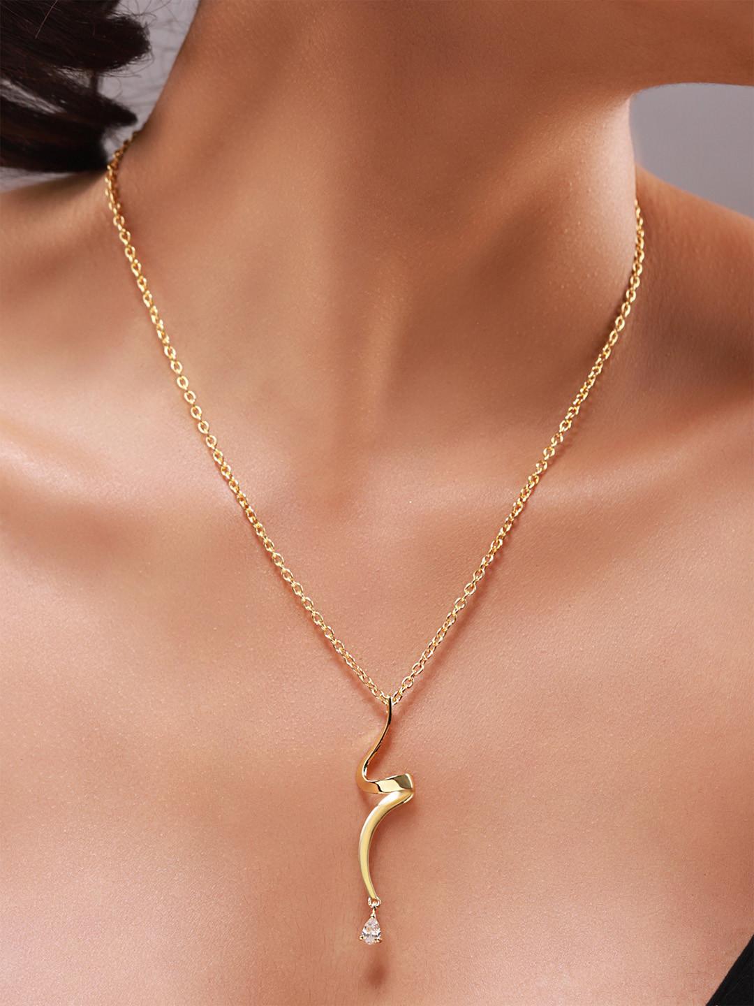 Flow Tide Stream Pendant Short Necklace