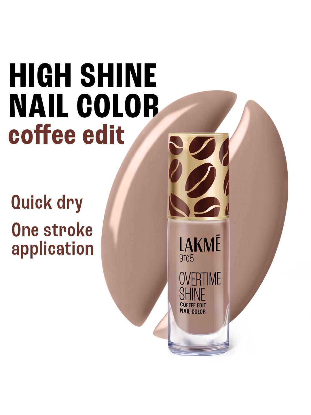 Lakme 9 to 5 Overtime Shine Coffee Edit Nail Polish 6ml - Cinnamon Roast 05
