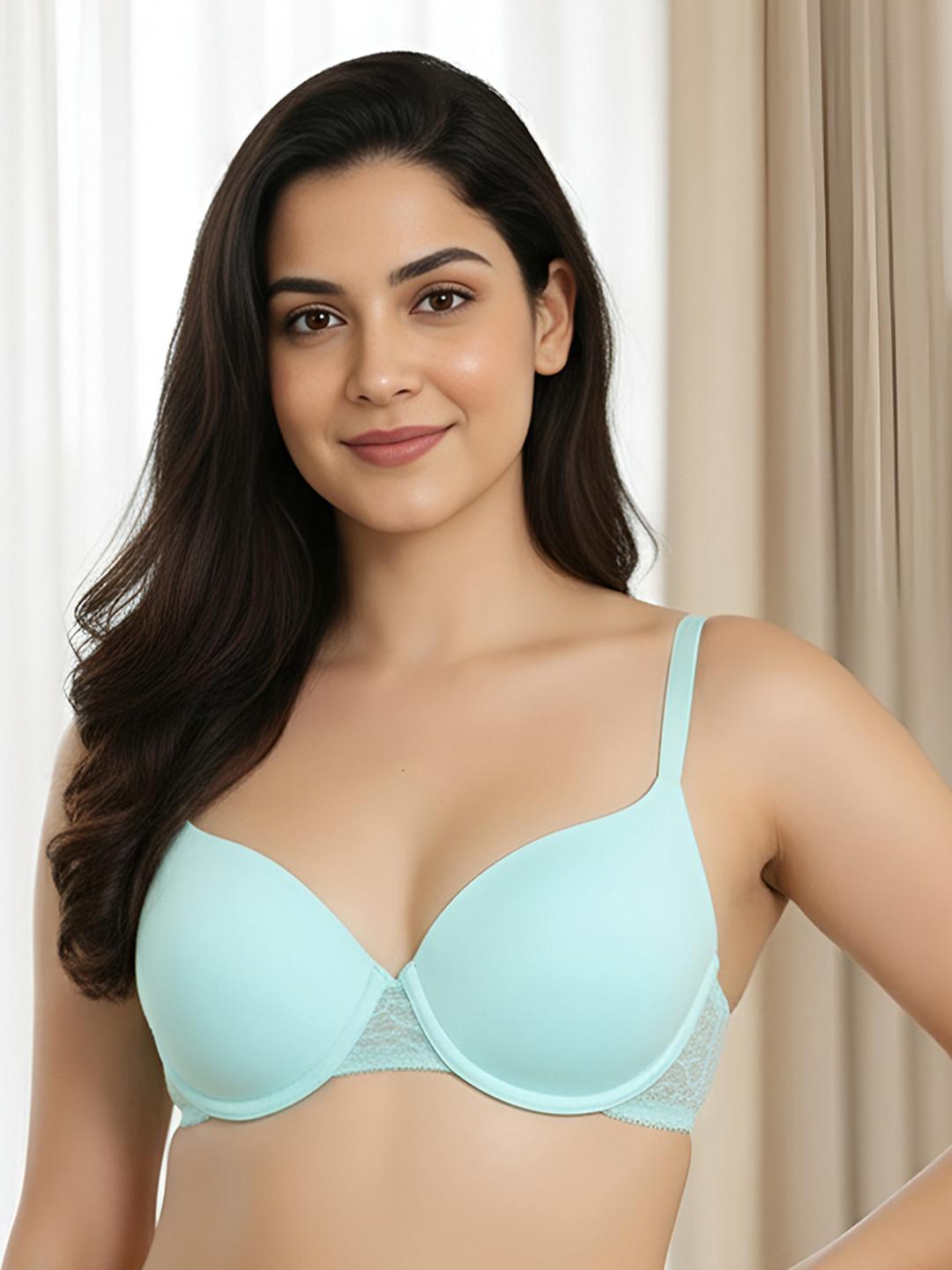 Zivame Medium Coverage Underwired Lightly Padded Cotton T-shirt Bra