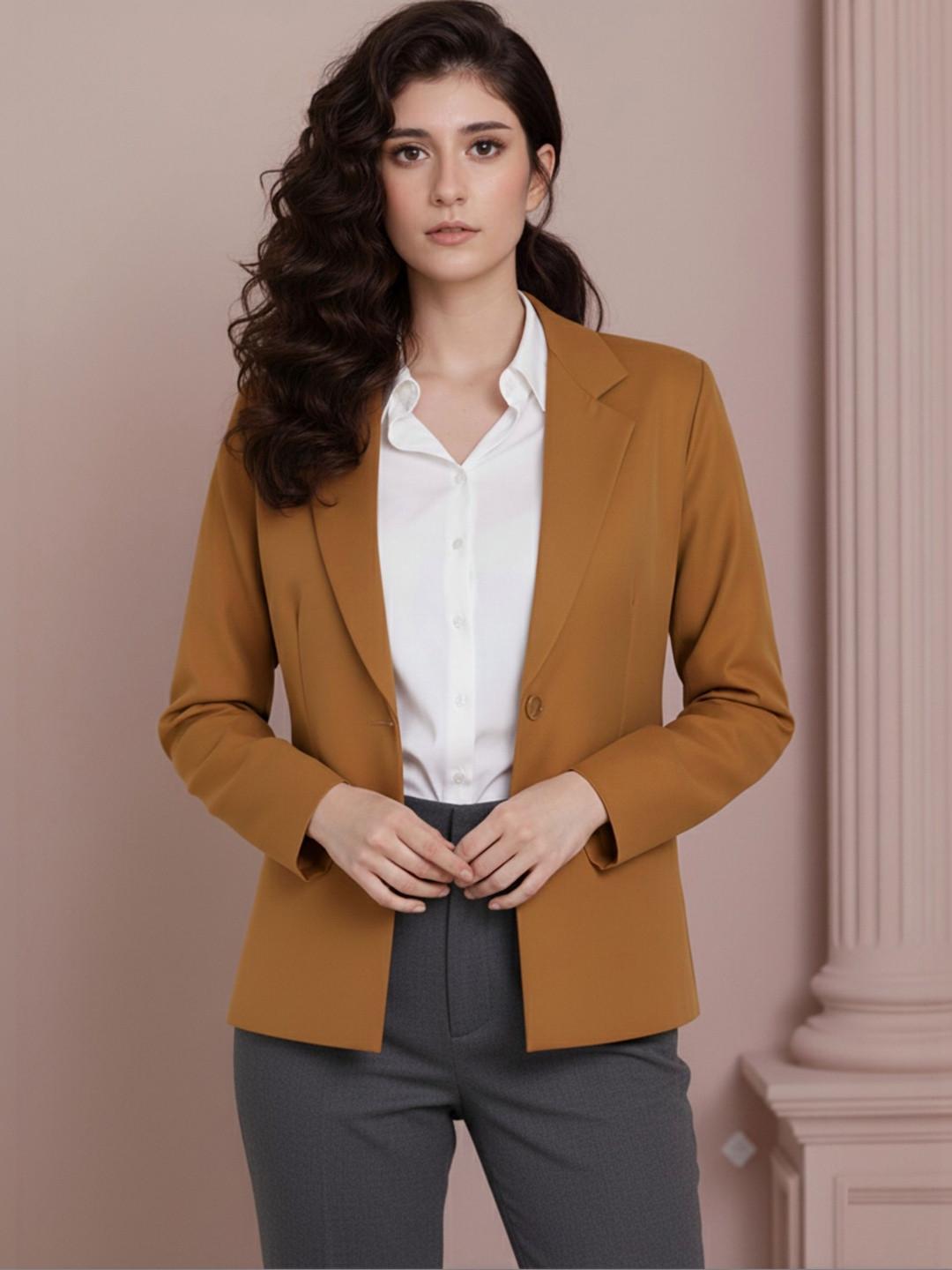 Chemistry Notched Lapel Single-Breasted Casual Blazers