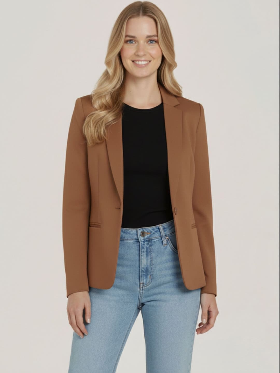 Chemistry Notched Lapel Single-Breasted Casual Blazers