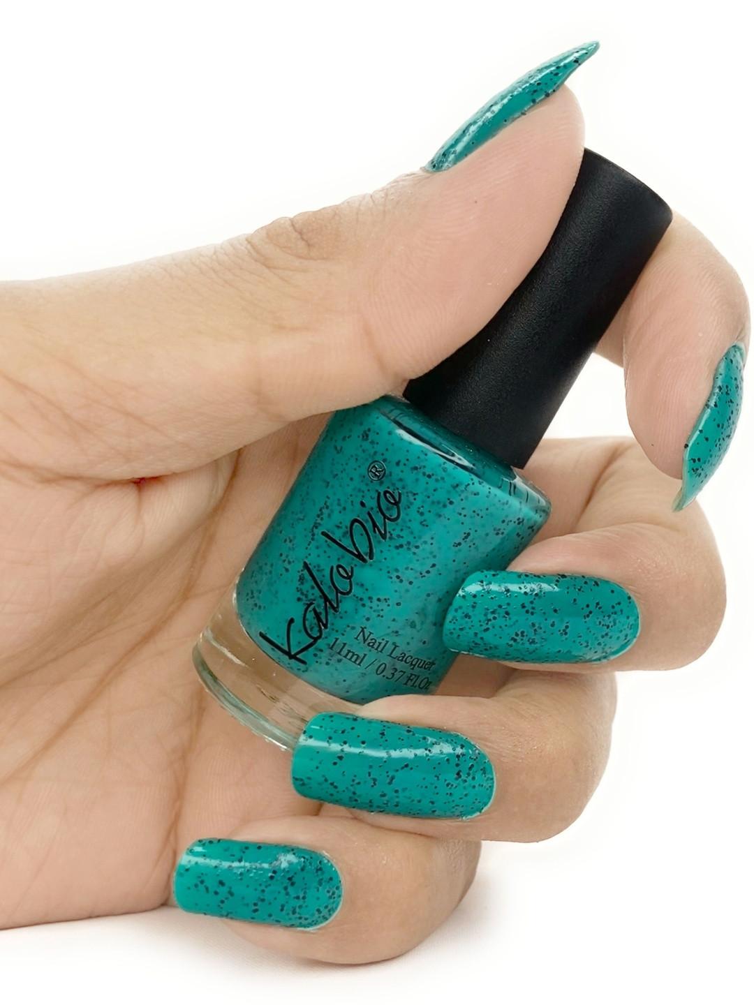 Kalobio Quick Drying Long Lasting Glossy Finish Nail Polish - Teal - 11ml