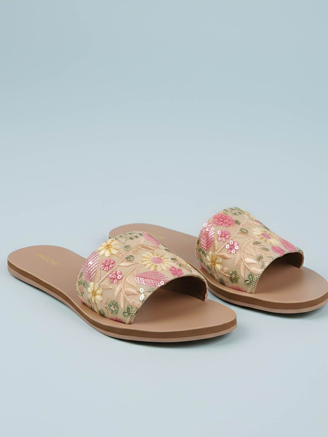Mochi Women Open Toe Flats