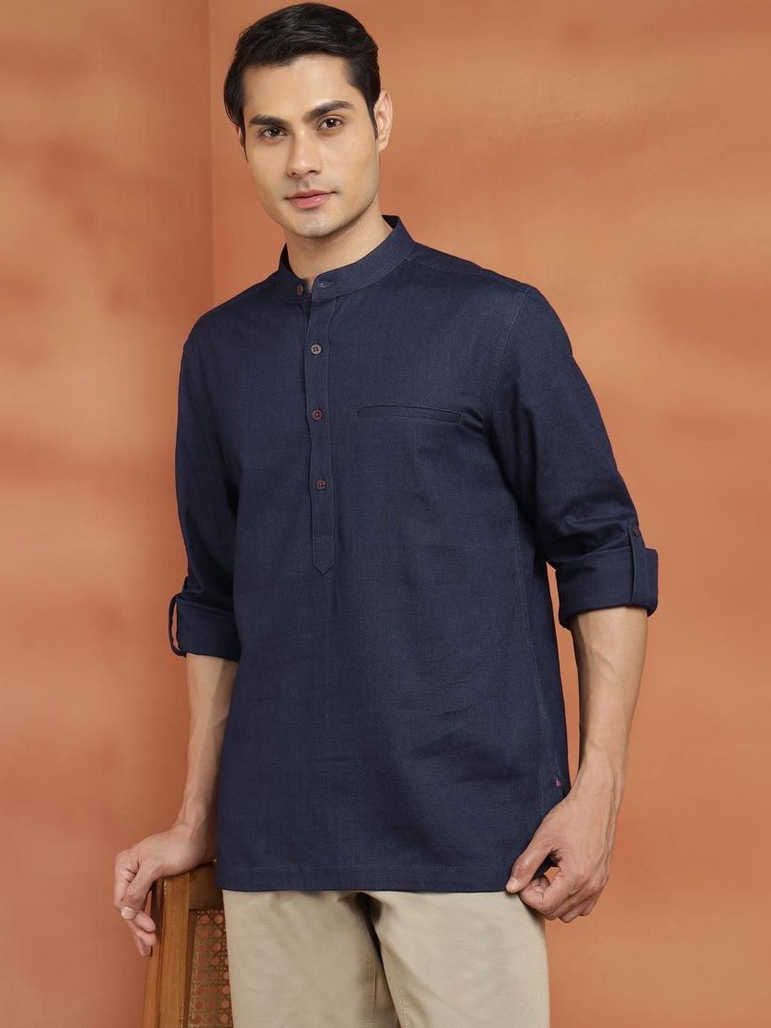 Fabindia Men Spread Collar Long Sleeves Shirt