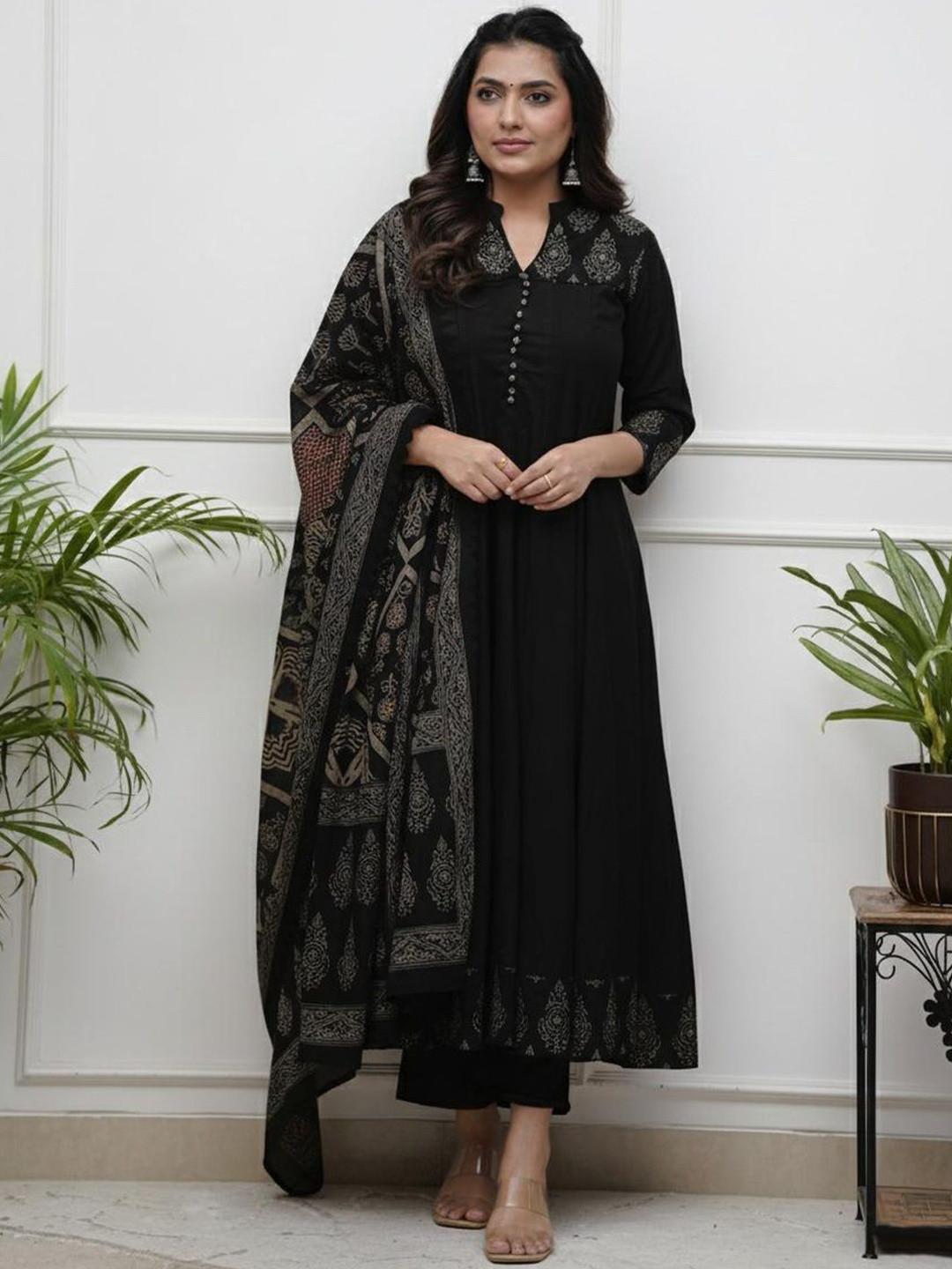 SZN Women Ethnic Motifs Printed Empire Kurta with Trousers & With Dupatta