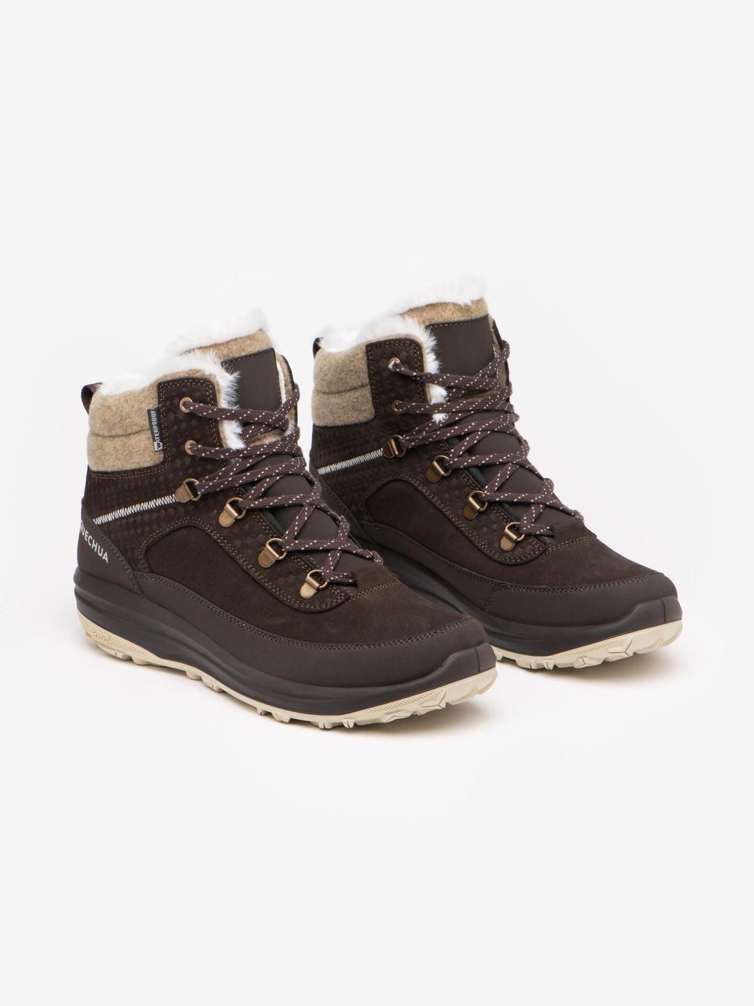 Decathlon Quechua - Women Brown NH900 Waterproof Snow Hiking Boots