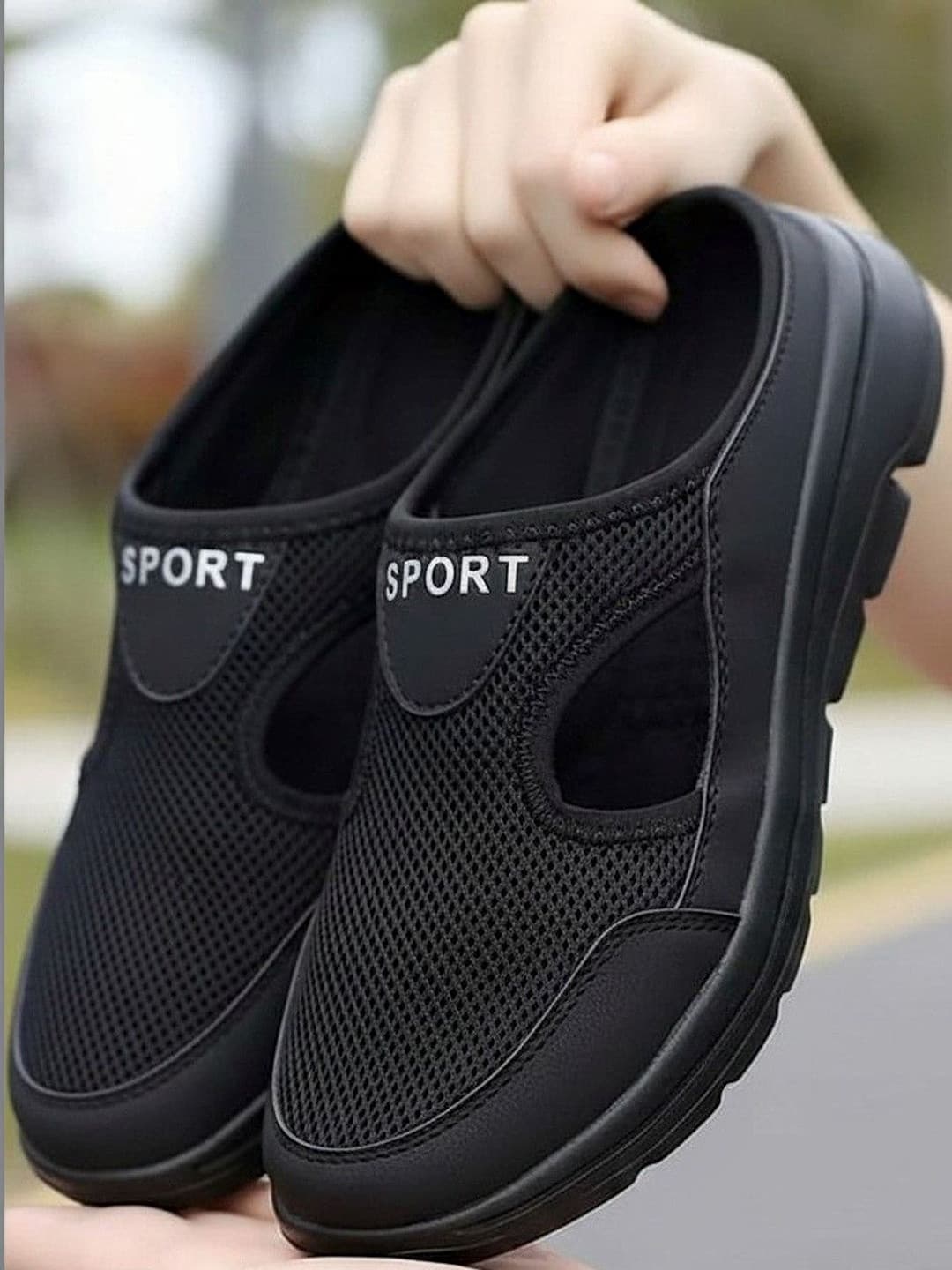 blue pop Men Mesh Walking Shoes