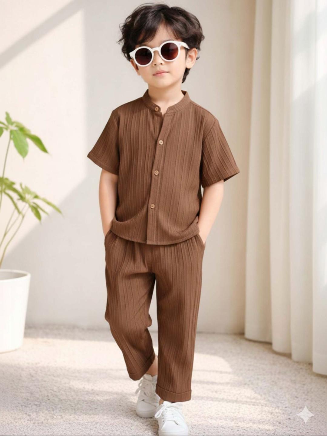 Parasense Self Design Shirt with Trousers