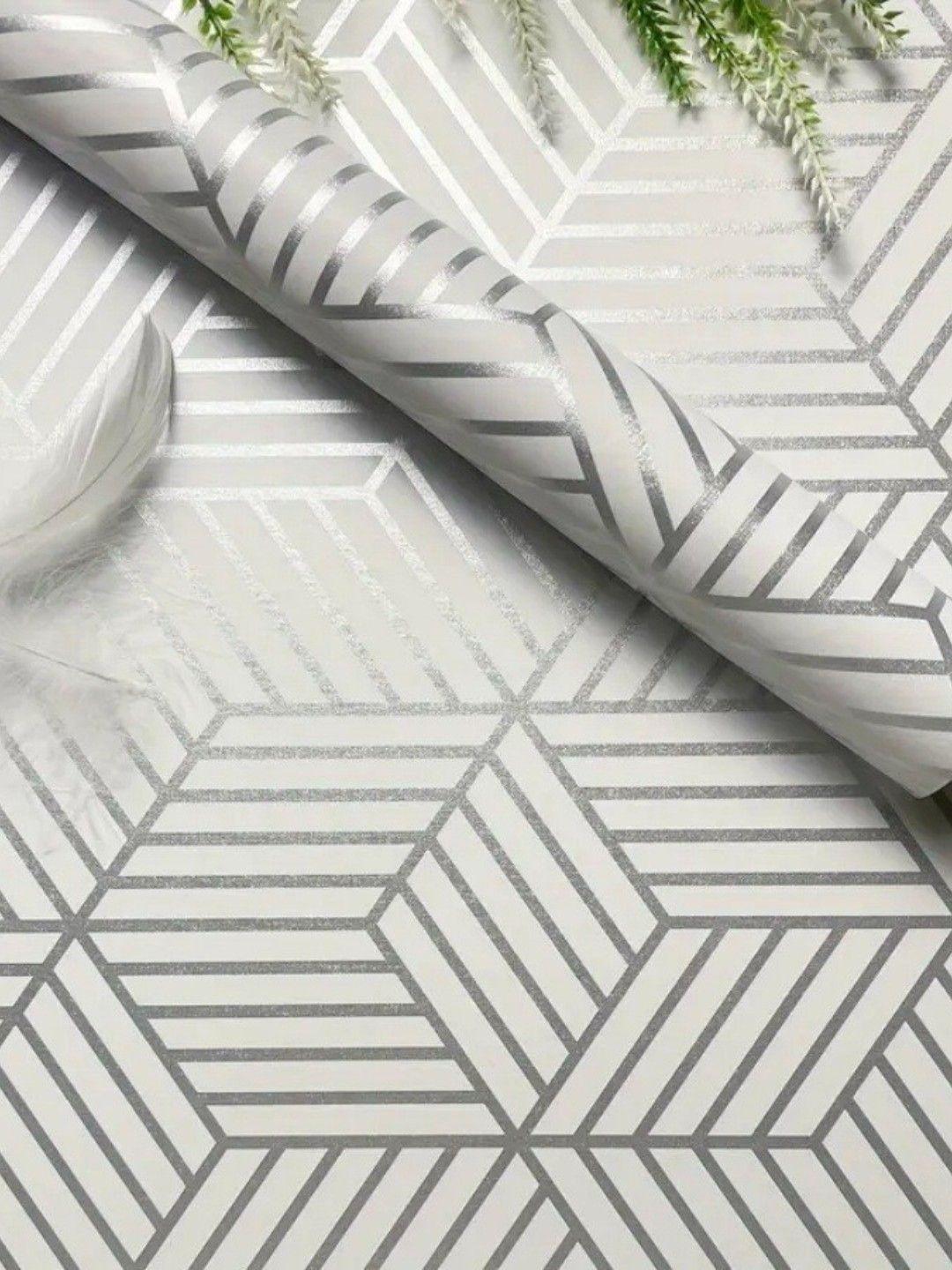 TLISMI White Textured Self Adhesive Wallpaper