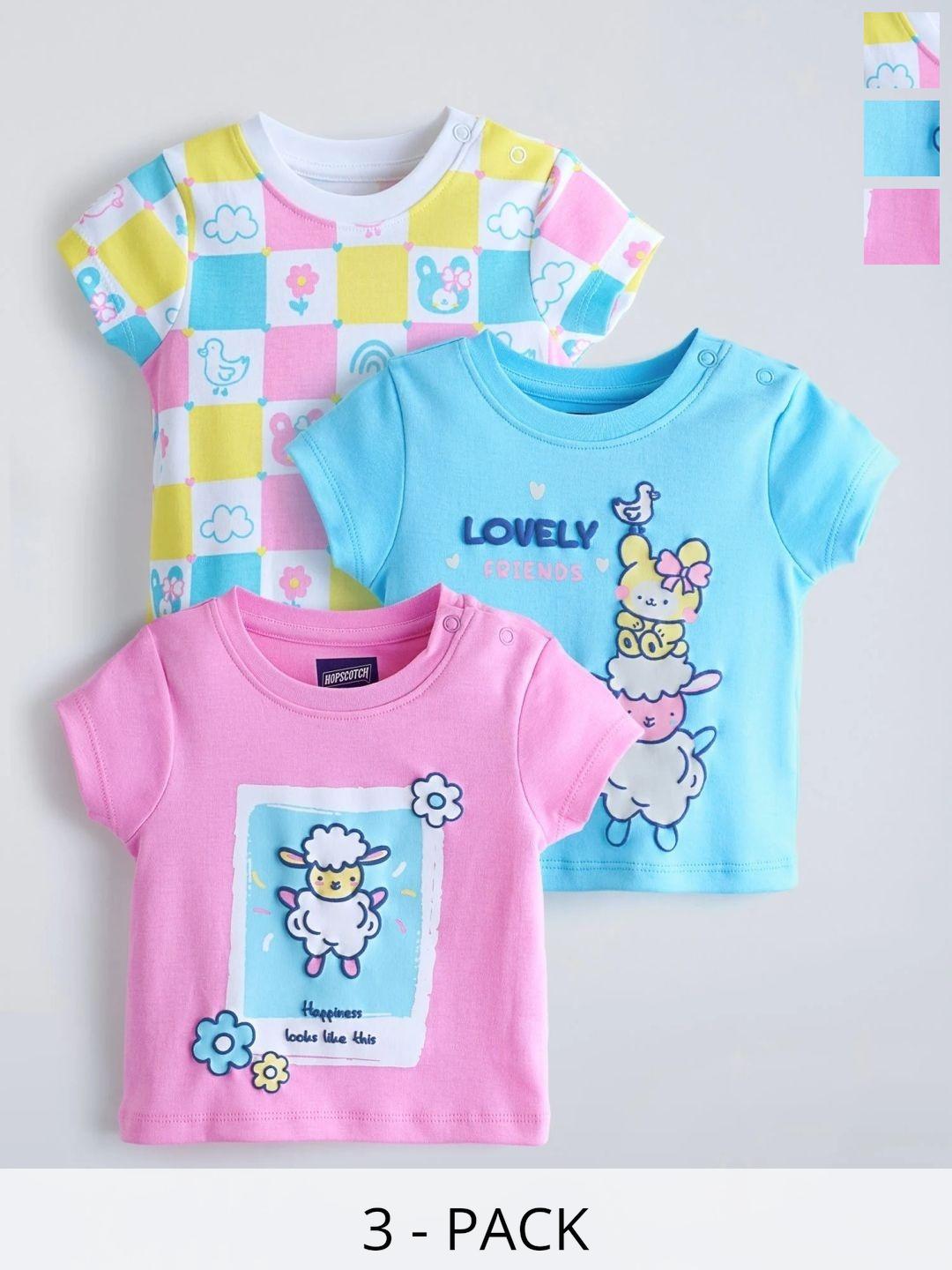 Hopscotch 3-Pack Sheep Graphic Cotton T-shirts