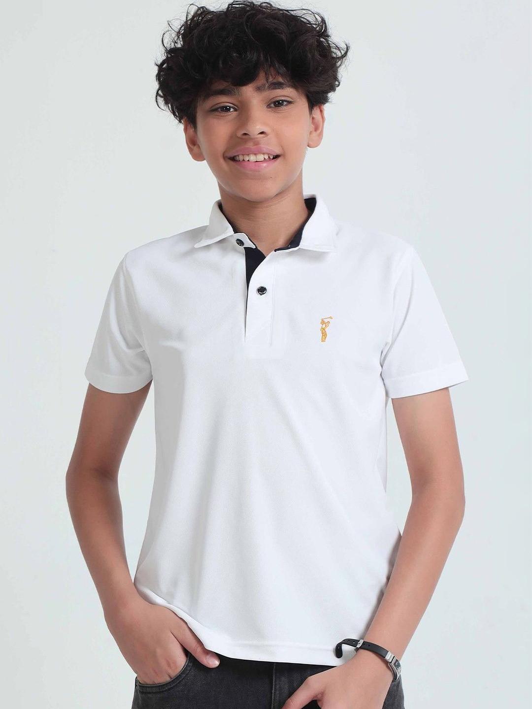 STELLERS Boys Regular Fit Short Sleeves Polo Collar T-shirt