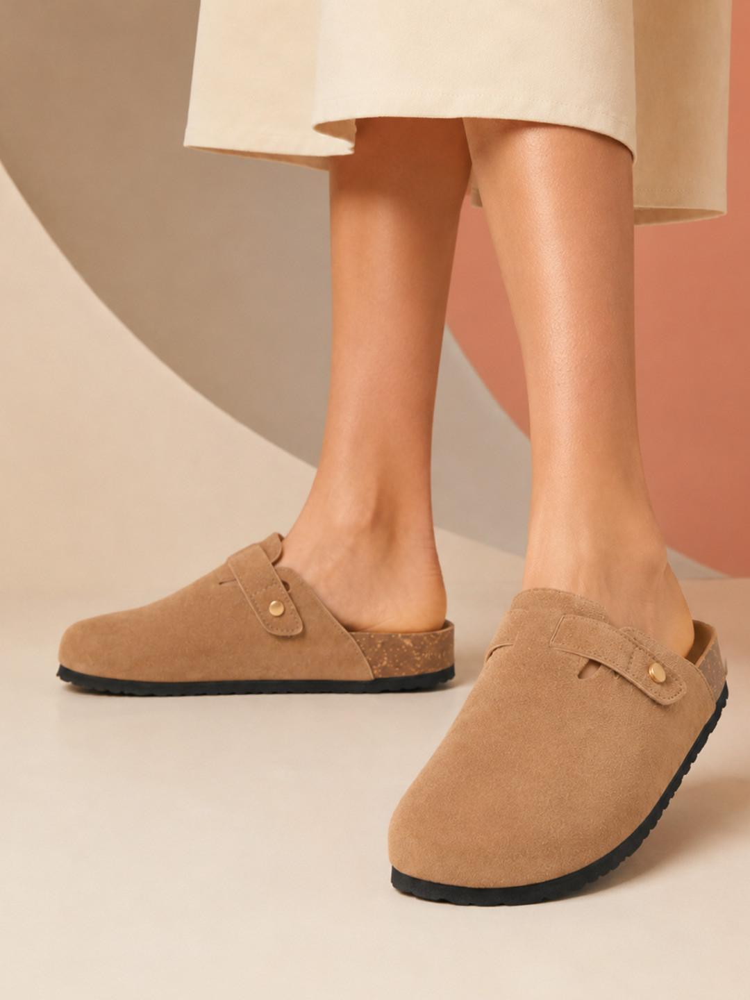 Women Leatherette Cushioned Footbed Flat Comfort Sandals