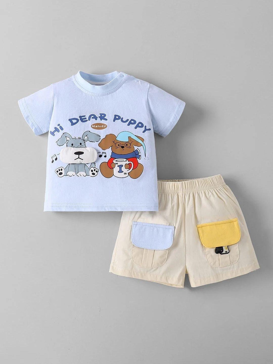 Hopscotch Boys Printed T-shirt with Shorts