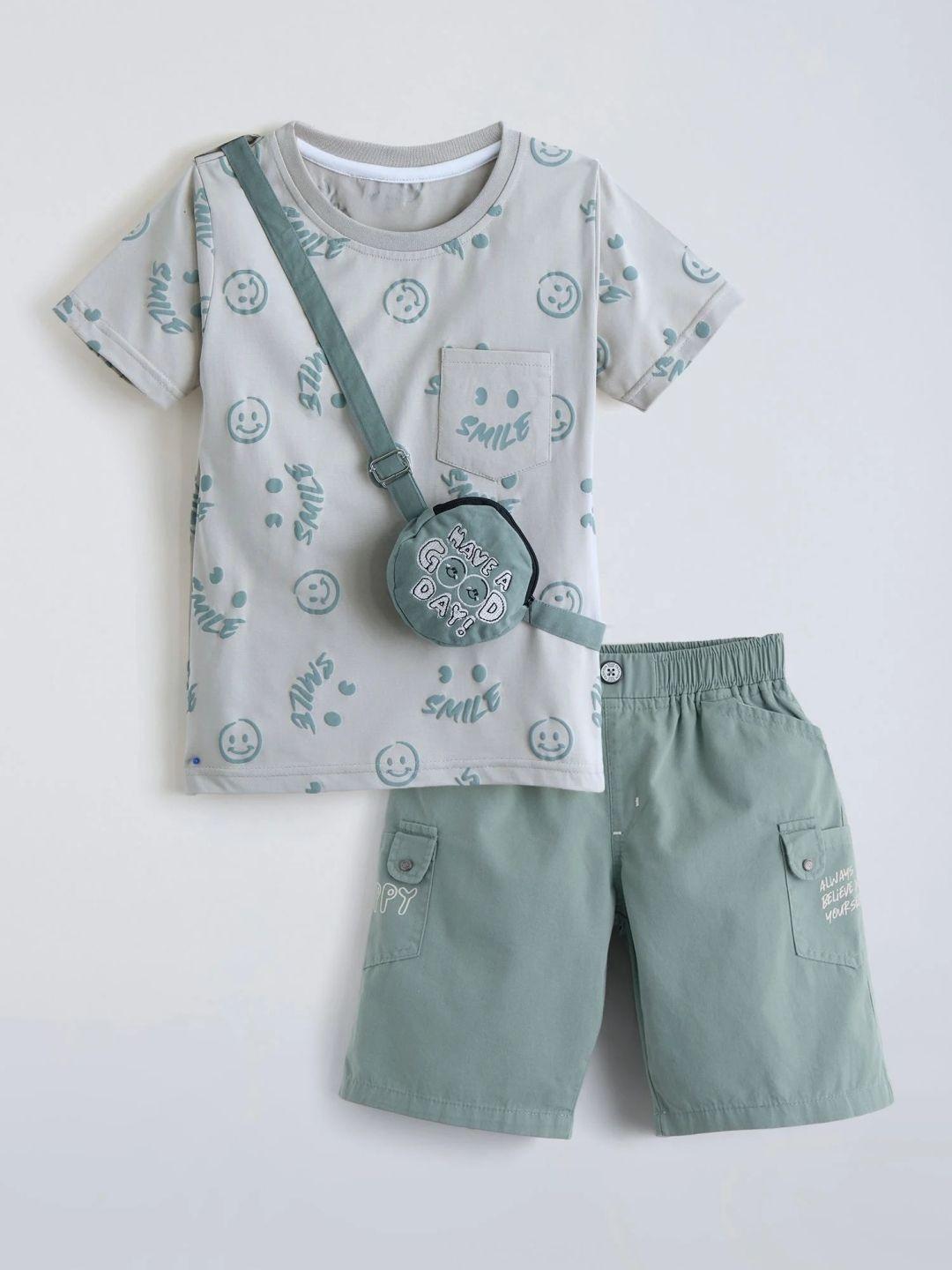 Hopscotch Boys Printed T-shirt with Shorts