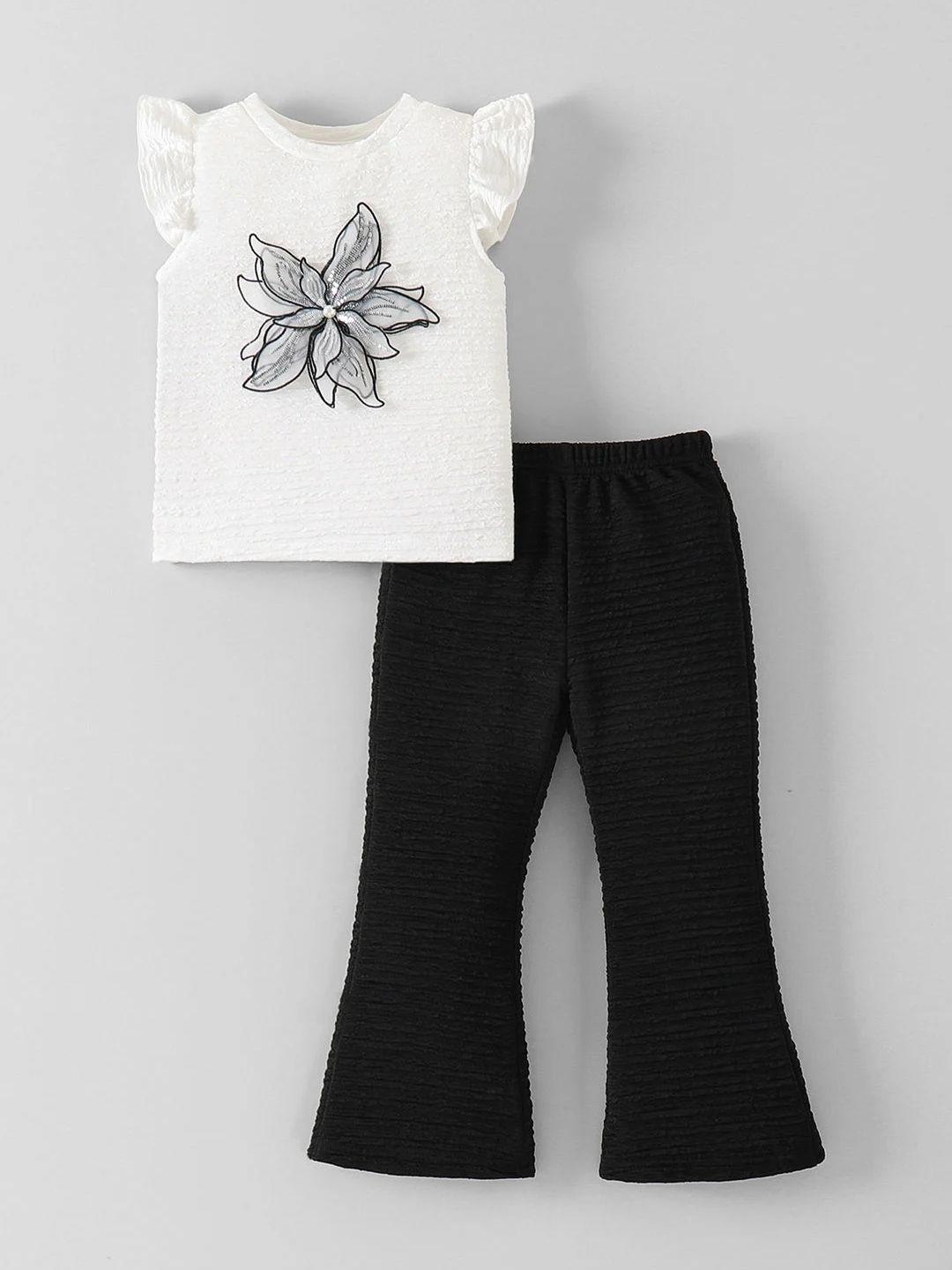Hopscotch Girls Embellished Top with Trousers