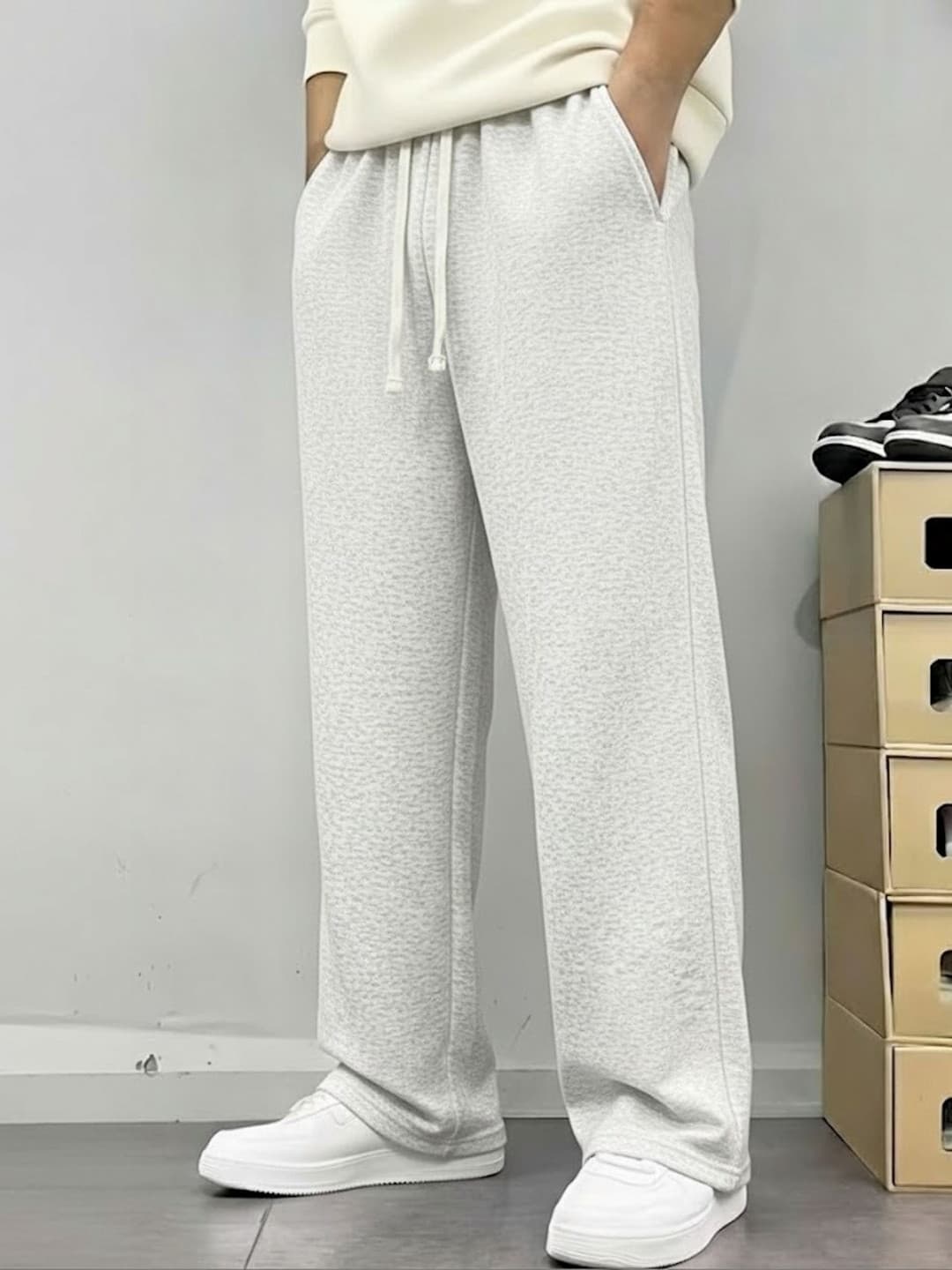 PROGENY Men Relaxed Fit Self Design Track Pants