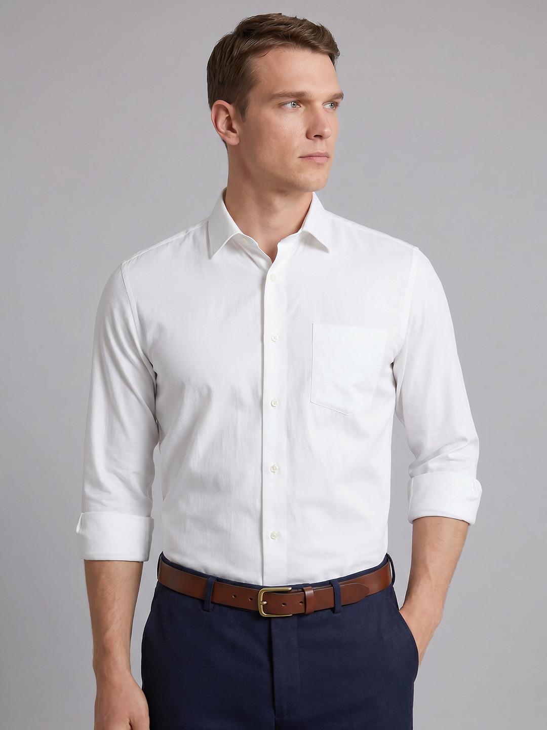 Blackberrys Spread Collar Pure Cotton Formal Shirt