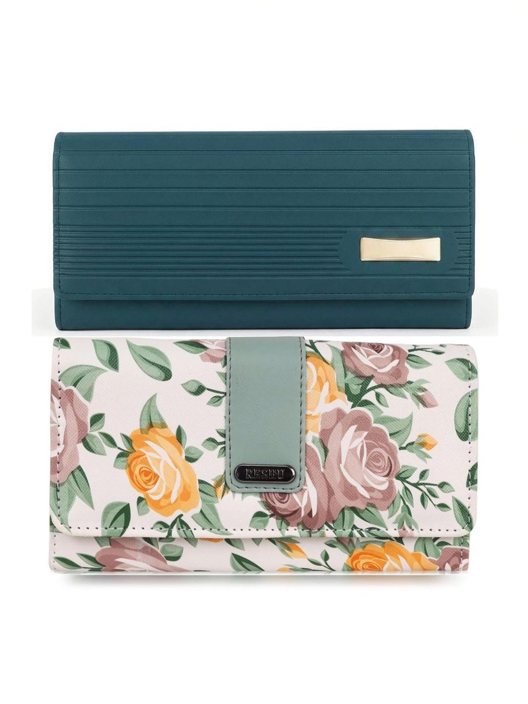 RESHU Printed Foldover Clutch