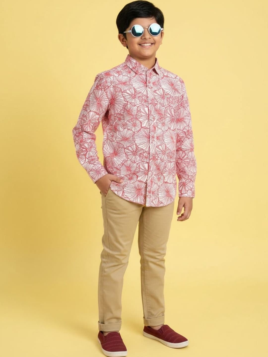 V-Mart Boys Floral Printed Casual Shirt