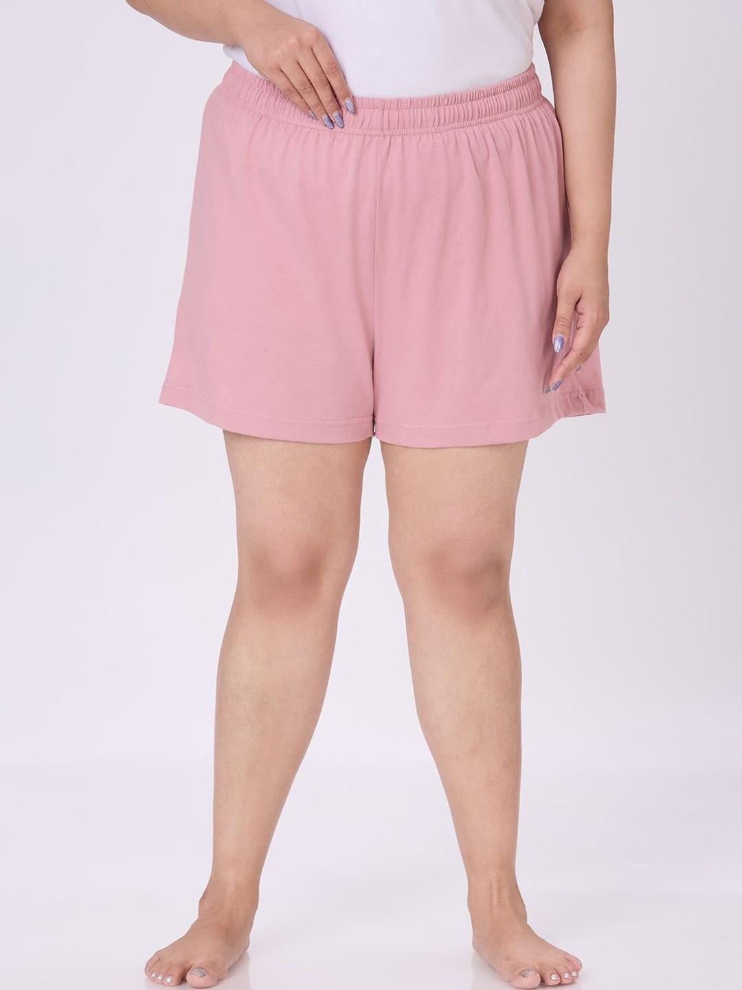 Vaishvik Women Plus Size Cotton Lounge Shorts