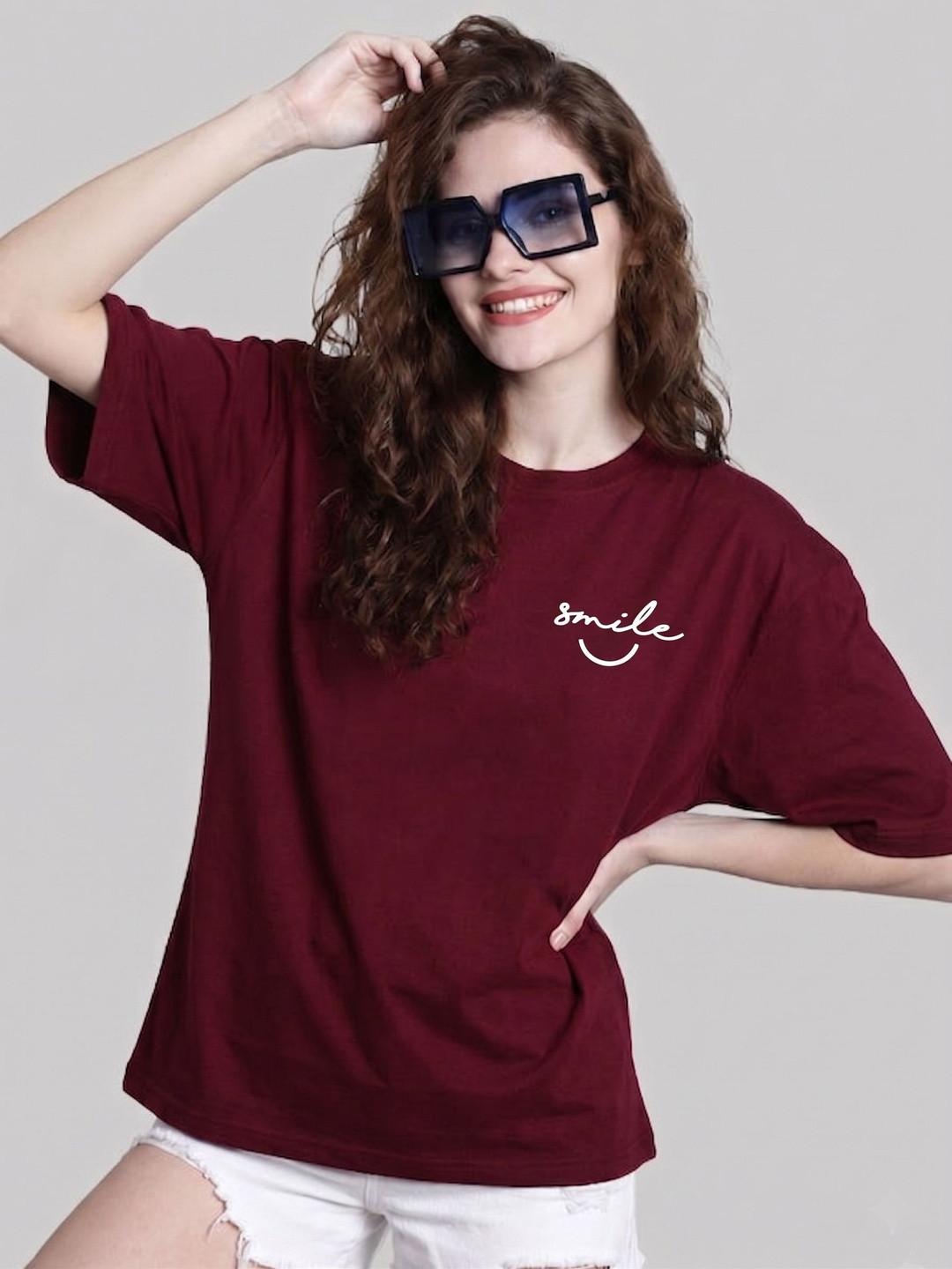 The Roadster Lifestyle Co Printed Round Neck Oversized Tshirt