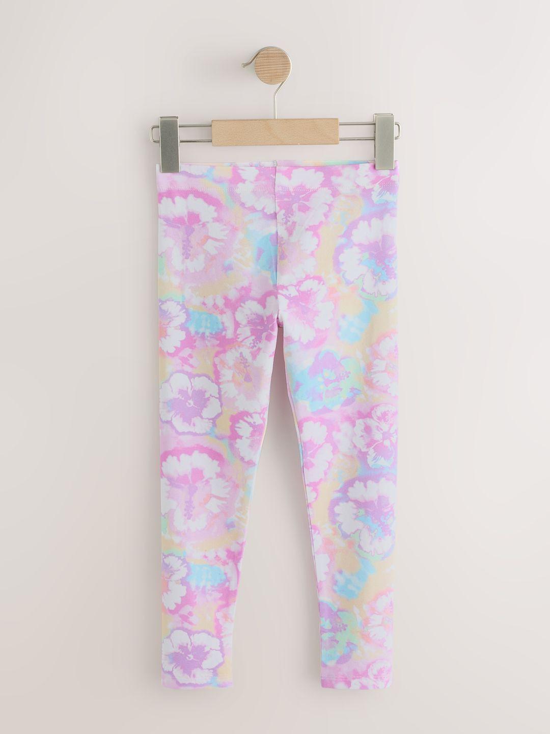 NEXT Girls Floral Printed Ankle Length Leggings