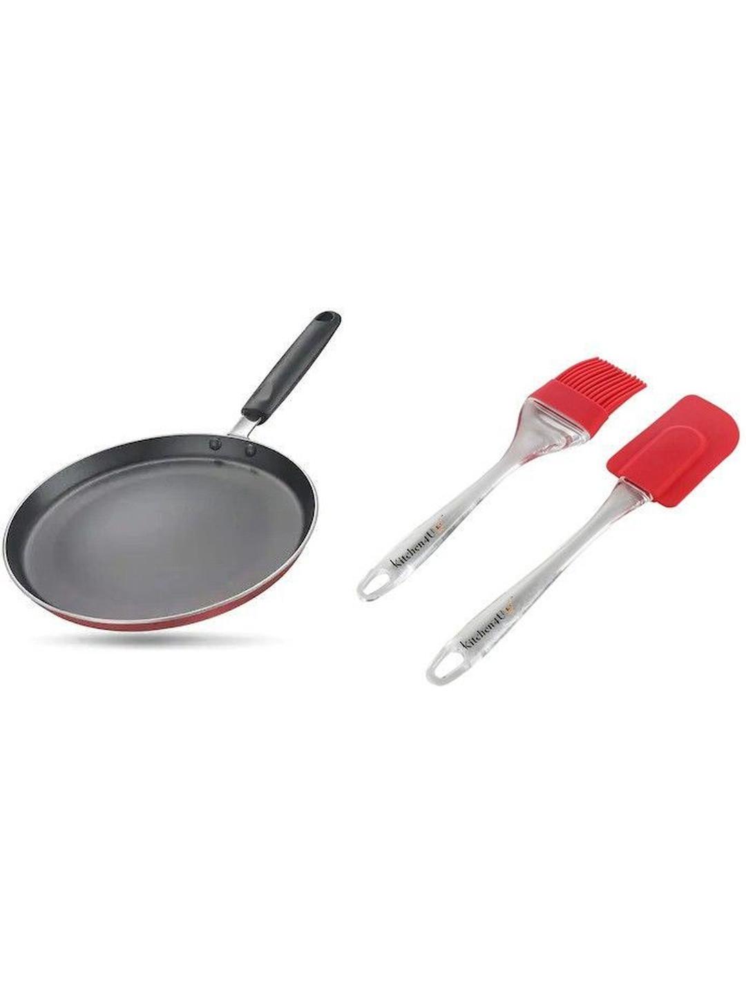 Kitchen4u Black Easy to Clean Aluminium Cookware Set of